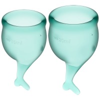 Менструальные чаши Satisfyer Feel Secure зеленые, набор 2 шт