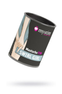 Мастурбатор Mystim MasturbaTIN Swirl Gir, TPE, белый, 4,5 см
