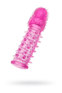 Насадка на пенис с ворсинками TOYFA, TPE, розовая, 13,5 см