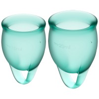 Менструальные чаши Satisfyer Feel Confident зеленые, набор 2 шт