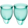 Менструальные чаши Satisfyer Feel Confident зеленые, набор 2 шт