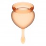 Менструальные чаши Satisfyer Feel Good оранжевые, набор 2 шт