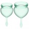 Менструальные чаши Satisfyer Feel Good светло-зеленые, набор 2 шт