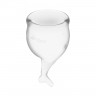 Менструальные чаши Satisfyer Feel Secure бесцветные, набор 2 шт