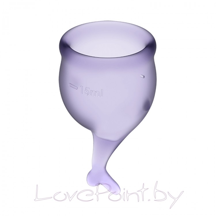 Менструальные чаши Satisfyer Feel Secure фиолетовые, набор 2 шт